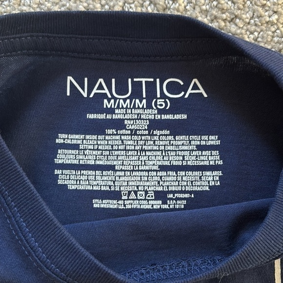 Child’s Nautica long sleeve tee shirt size 5 - Picture 3 of 4